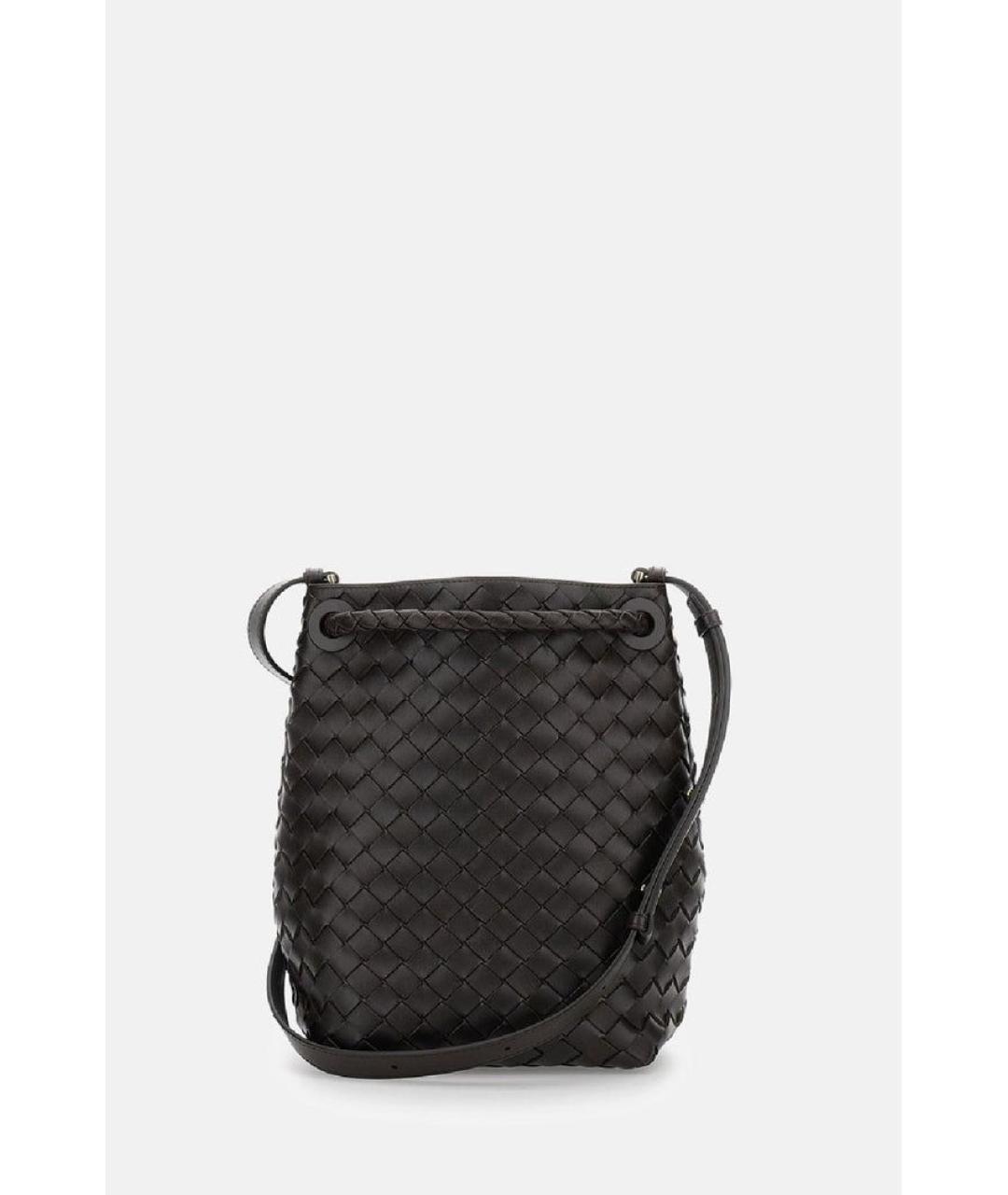 BOTTEGA VENETA Коричневая кожаная сумка через плечо, фото 3