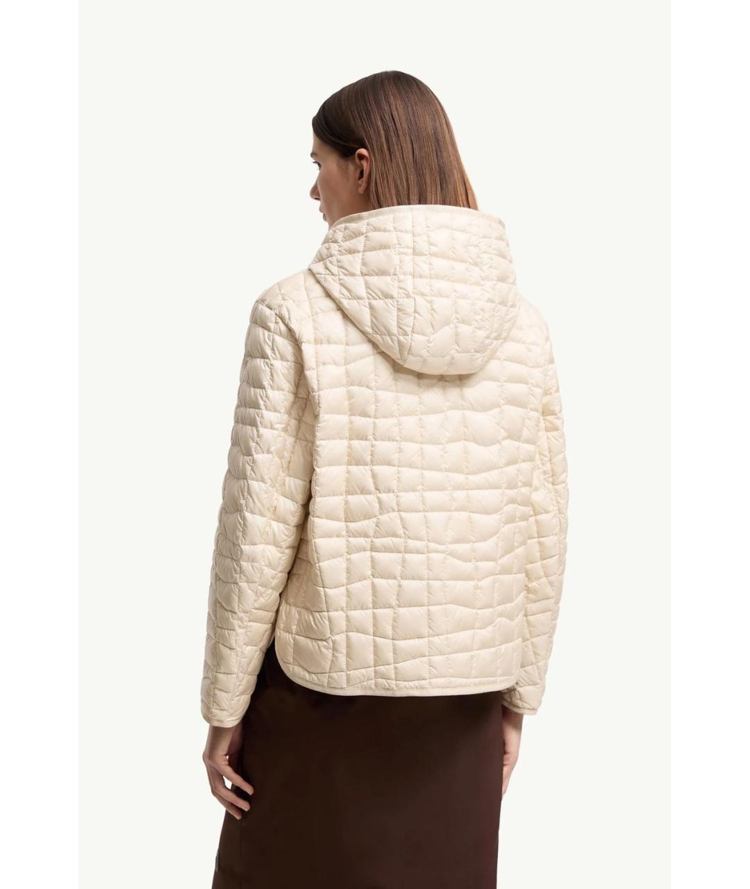 MONCLER Бежевая полиамидовая куртка, фото 4