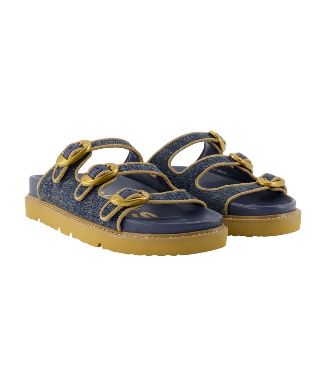 MARC JACOBS Синие кожаные сандалии, фото 2