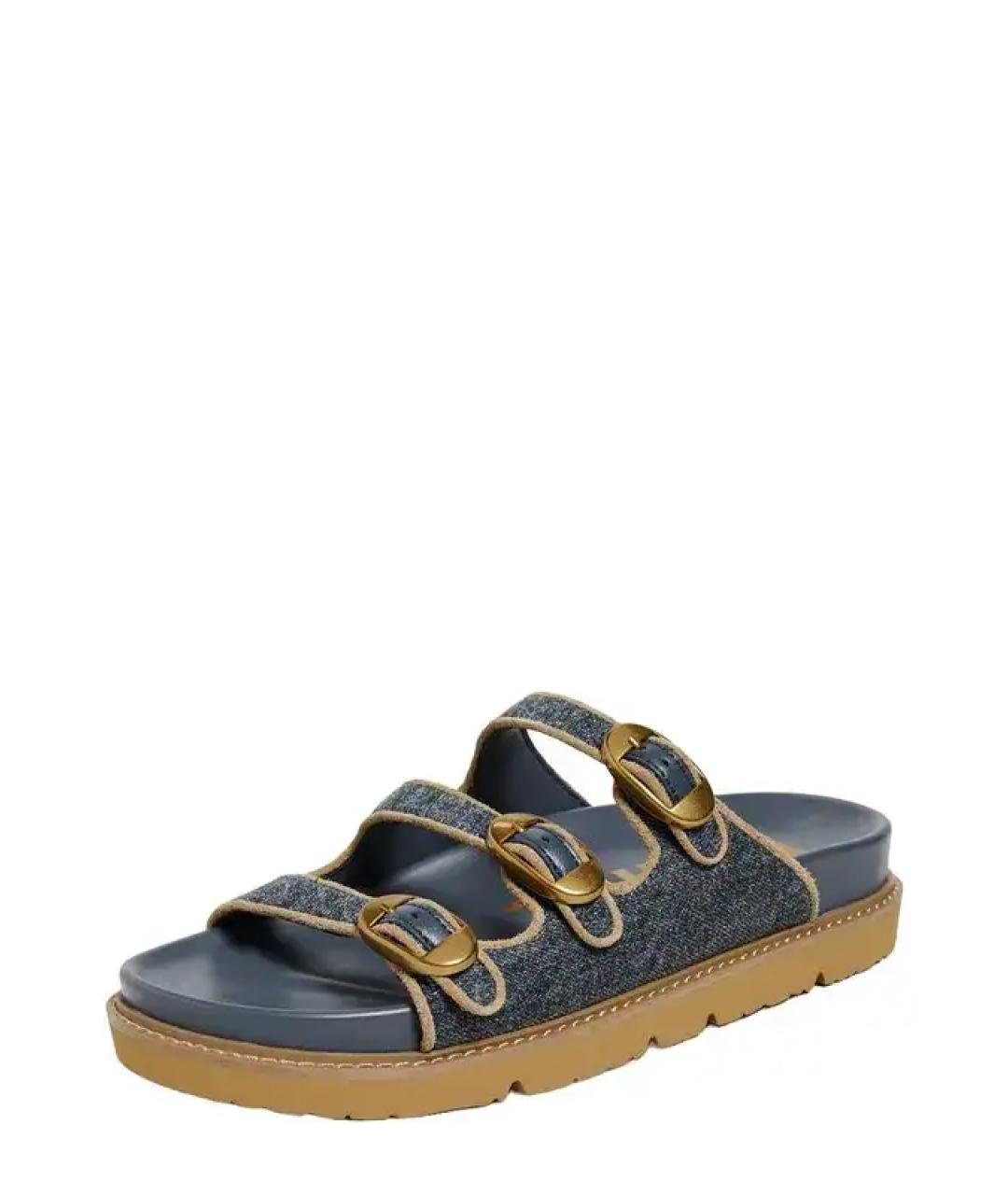 MARC JACOBS Синие кожаные сандалии, фото 3