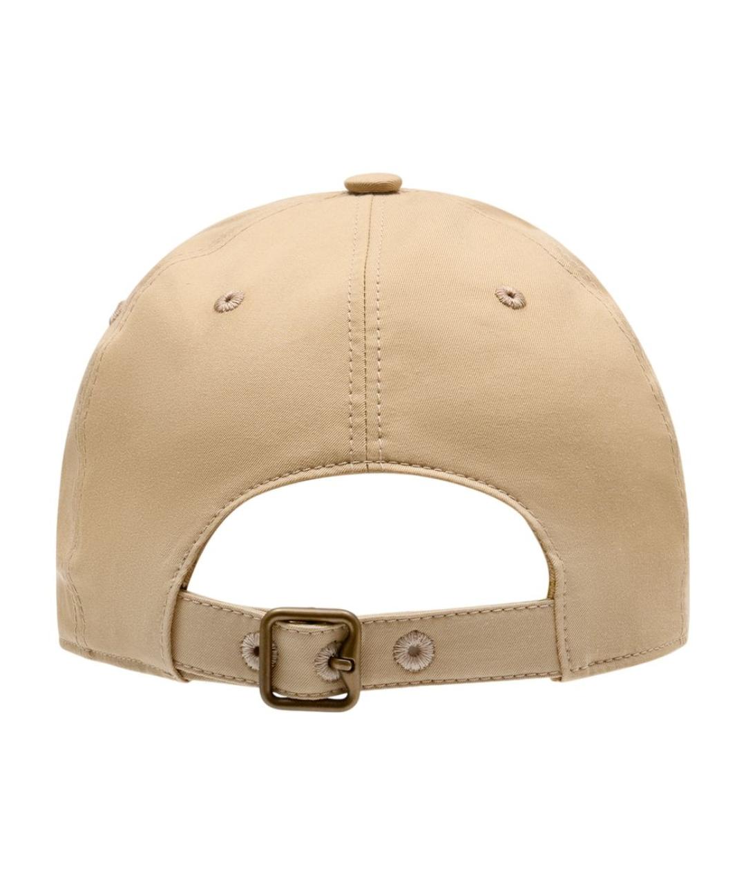 BURBERRY Бежевая хлопковая кепка, фото 2