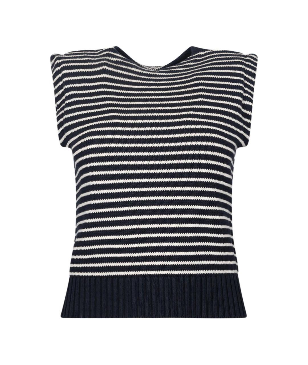 WEEKEND MAX MARA Синий хлопковый жилет, фото 1