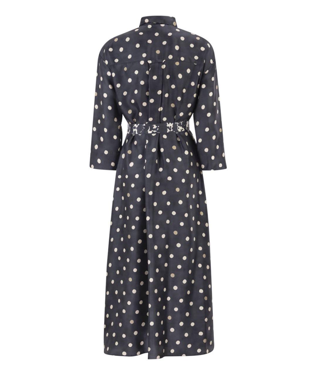 'S MAX MARA Синее шелковое повседневное платье, фото 2