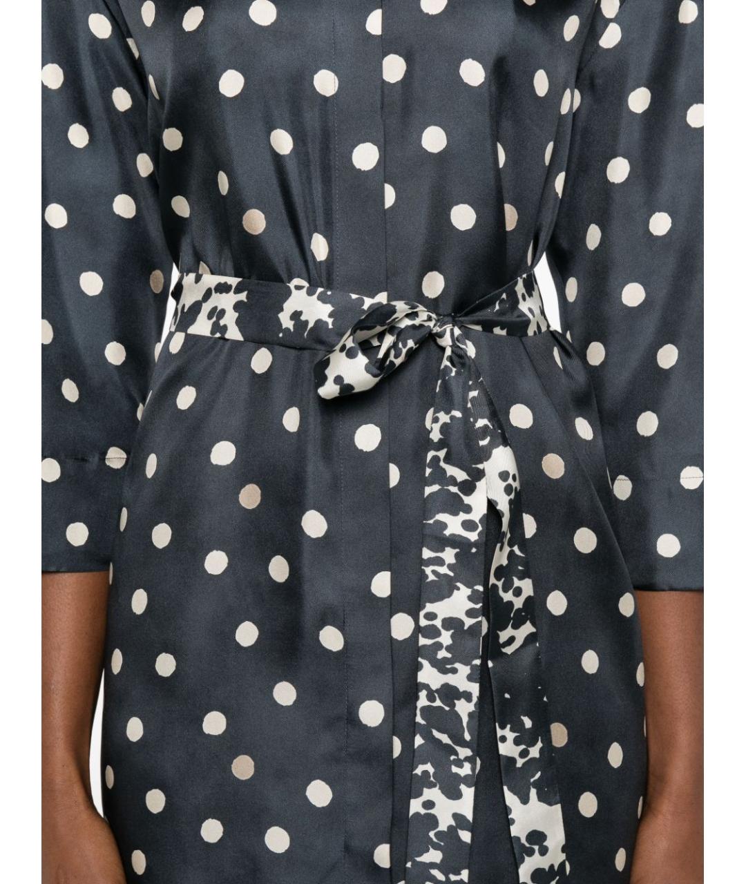 'S MAX MARA Синее шелковое повседневное платье, фото 5