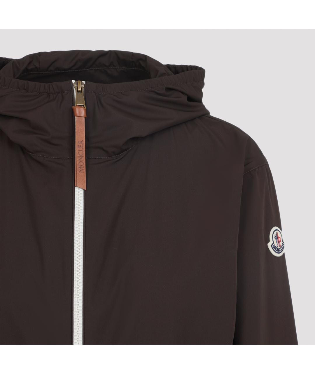 MONCLER Коричневая полиэстеровая куртка, фото 3