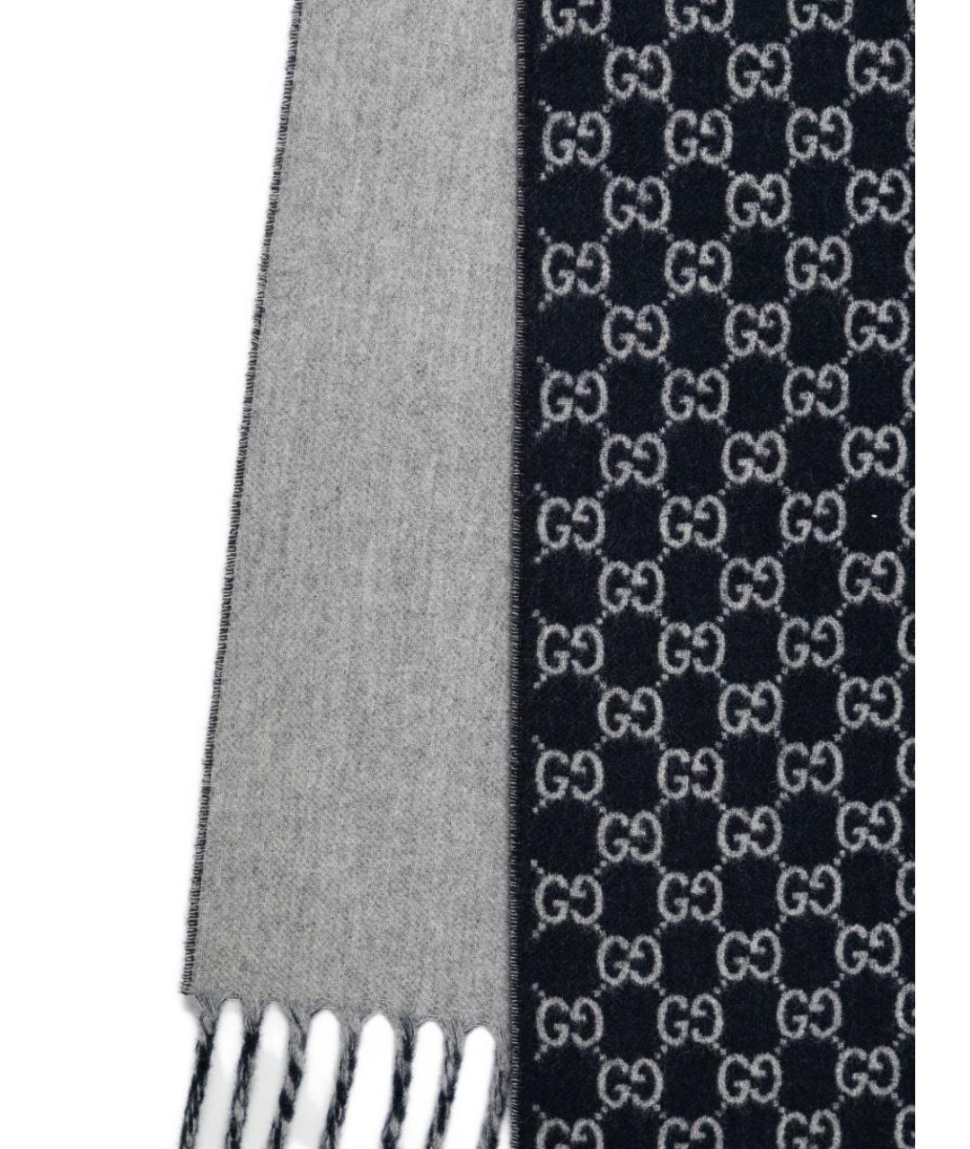 GUCCI Темно-синий шарф, фото 3