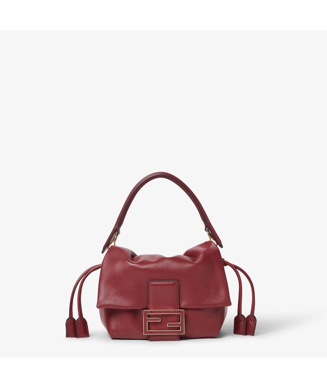 FENDI Красная кожаная сумка через плечо, фото 6