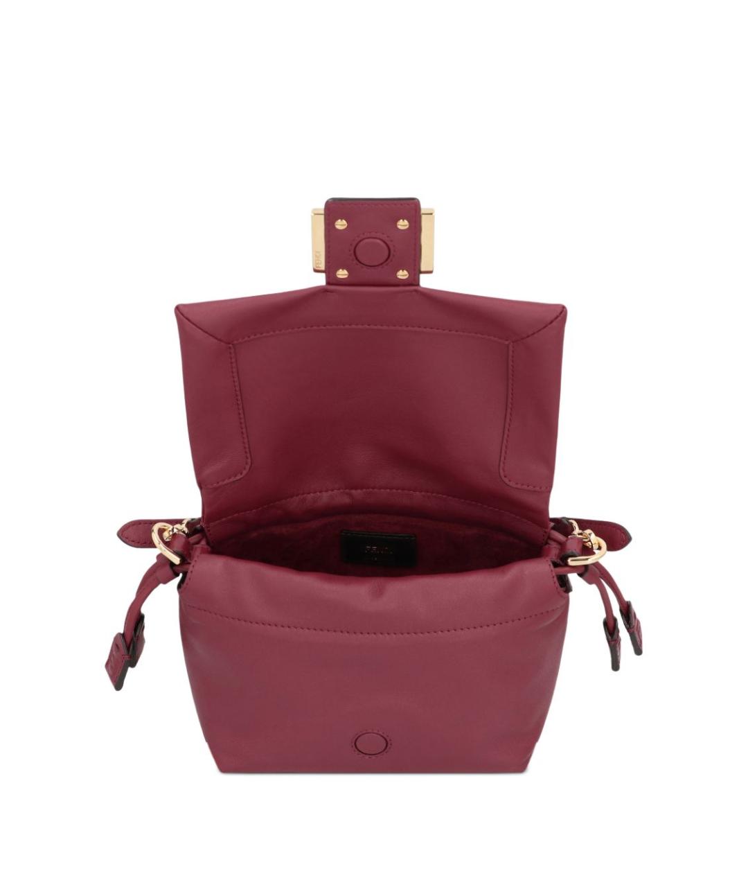 FENDI Красная кожаная сумка через плечо, фото 5