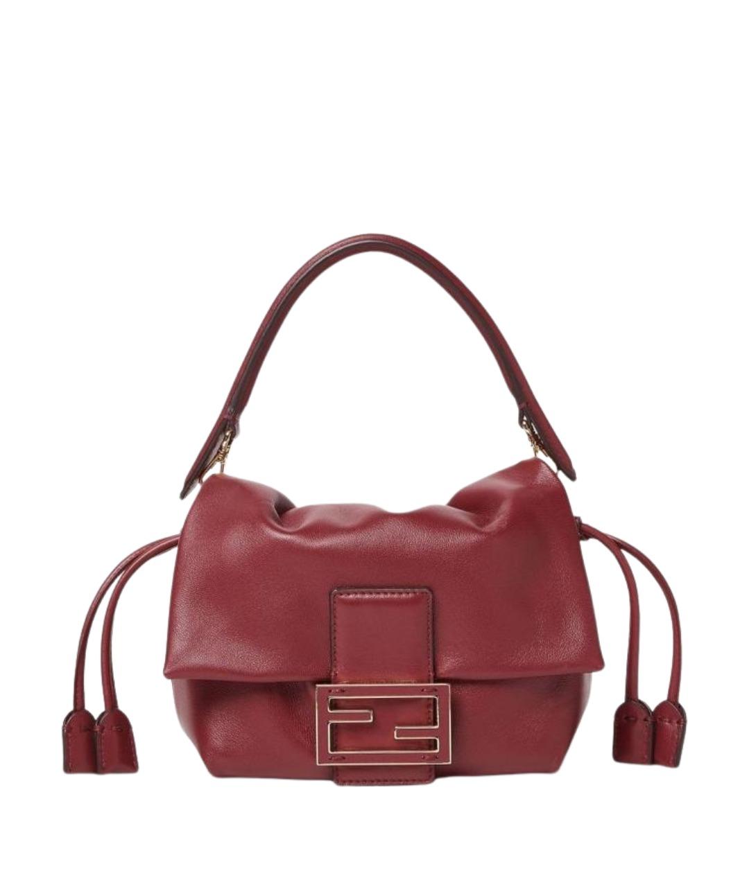FENDI Красная кожаная сумка через плечо, фото 1