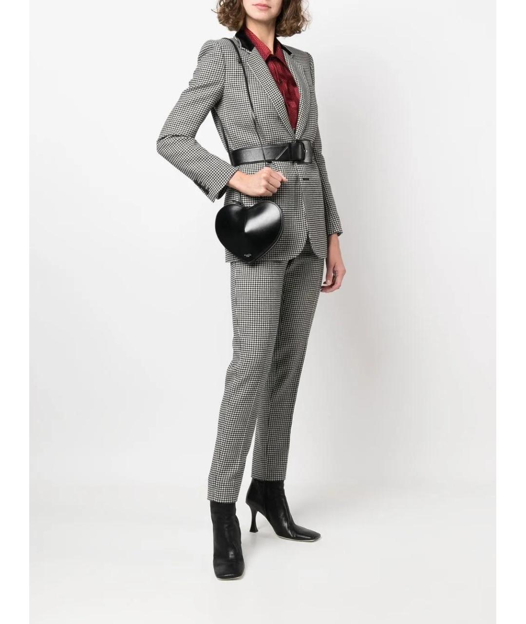 ALAIA Черная кожаная сумка через плечо, фото 2