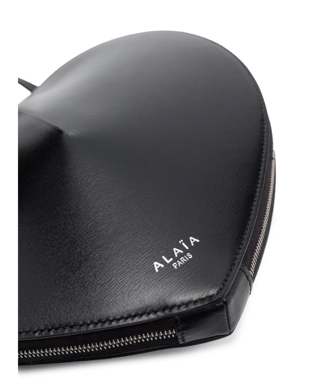 ALAIA Черная кожаная сумка через плечо, фото 4