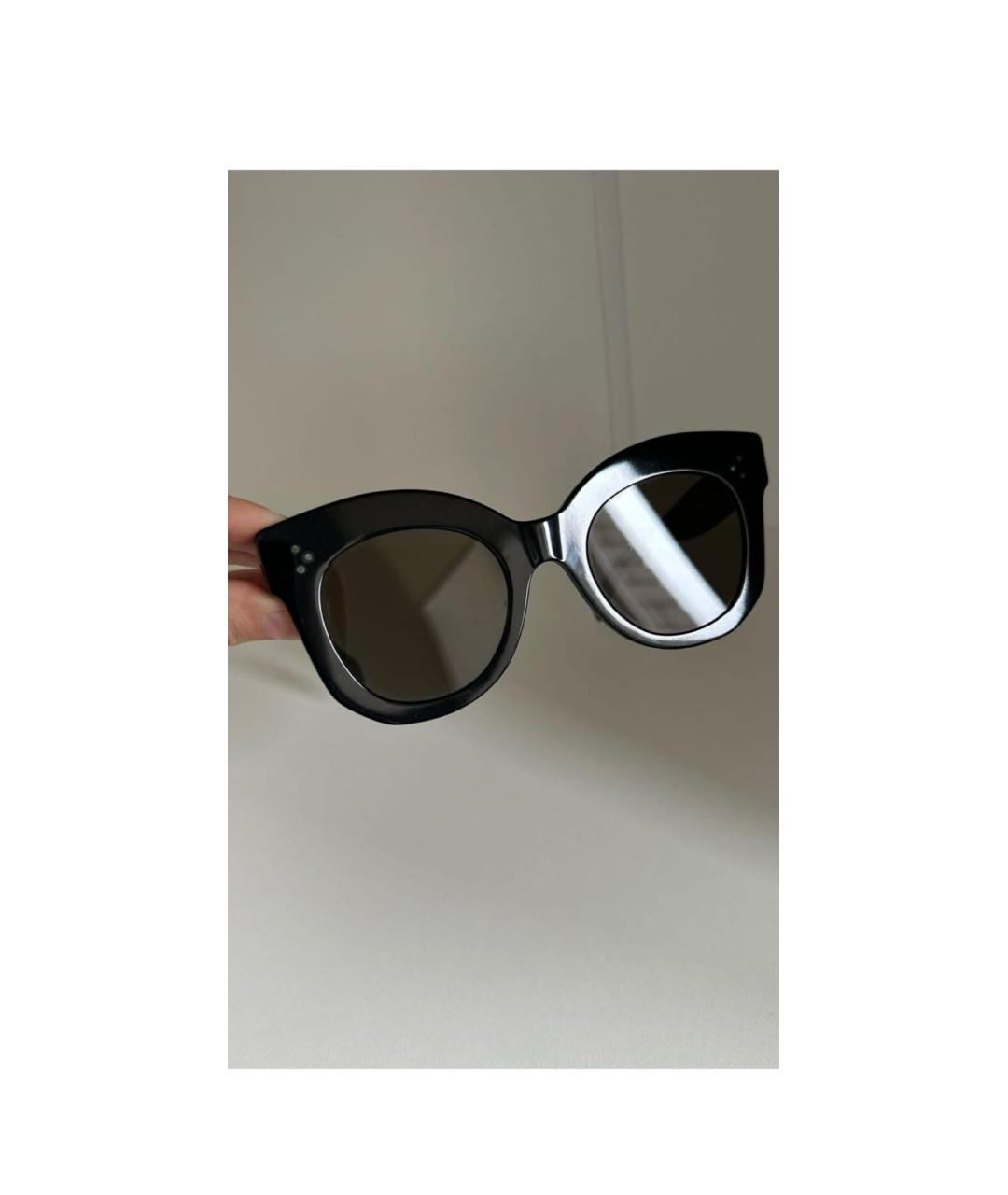 CELINE Черные пластиковые солнцезащитные очки, фото 4