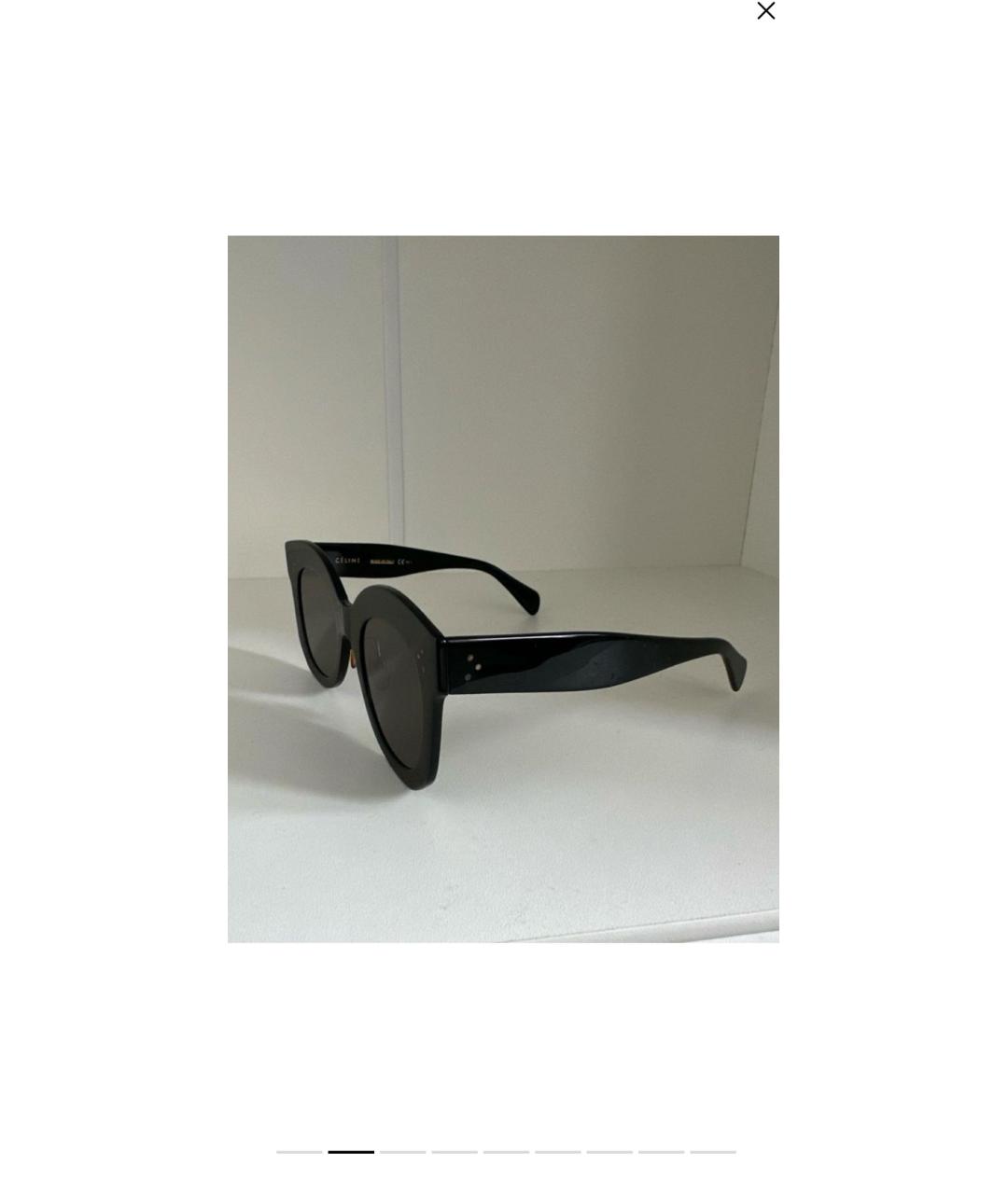 CELINE Черные пластиковые солнцезащитные очки, фото 2