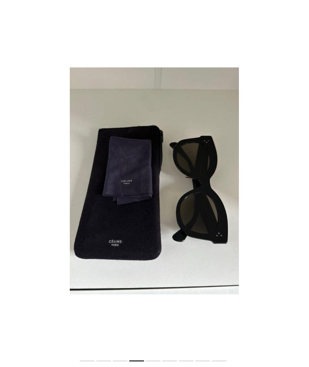CELINE Черные пластиковые солнцезащитные очки, фото 3