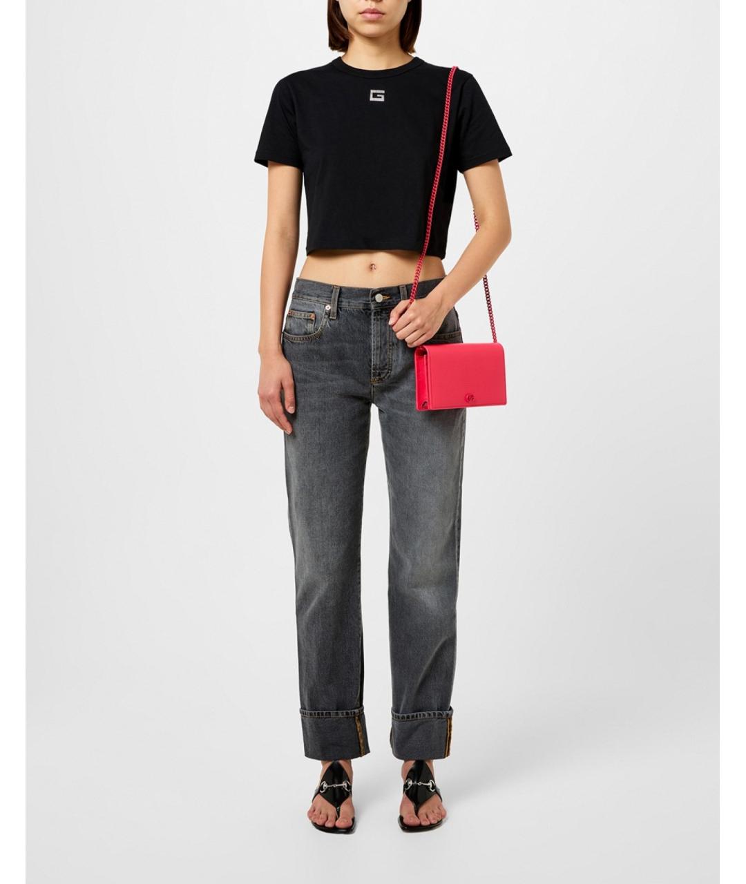 GUCCI Черная хлопковая футболка, фото 2