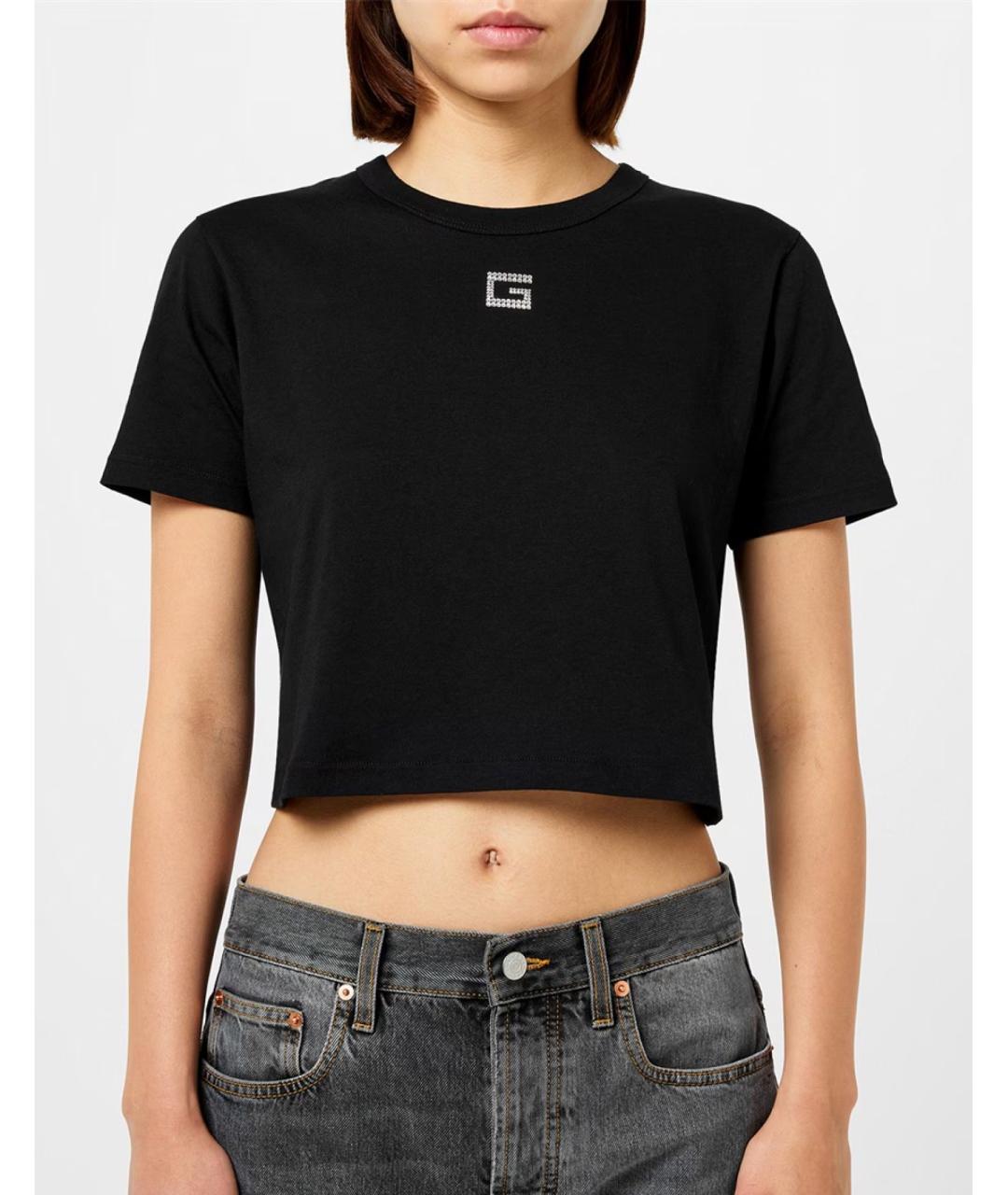 GUCCI Черная хлопковая футболка, фото 5