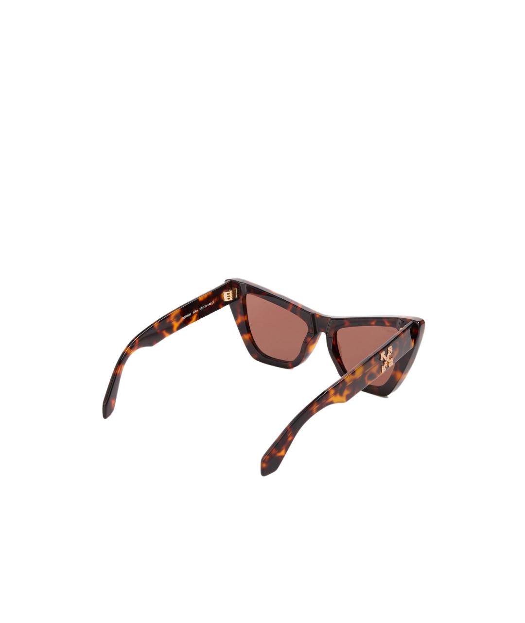 OFF-WHITE Коричневые солнцезащитные очки, фото 5