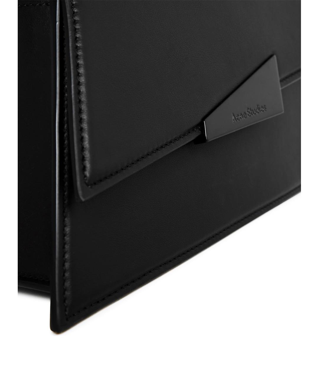 ACNE STUDIOS Черная кожаная сумка через плечо, фото 3