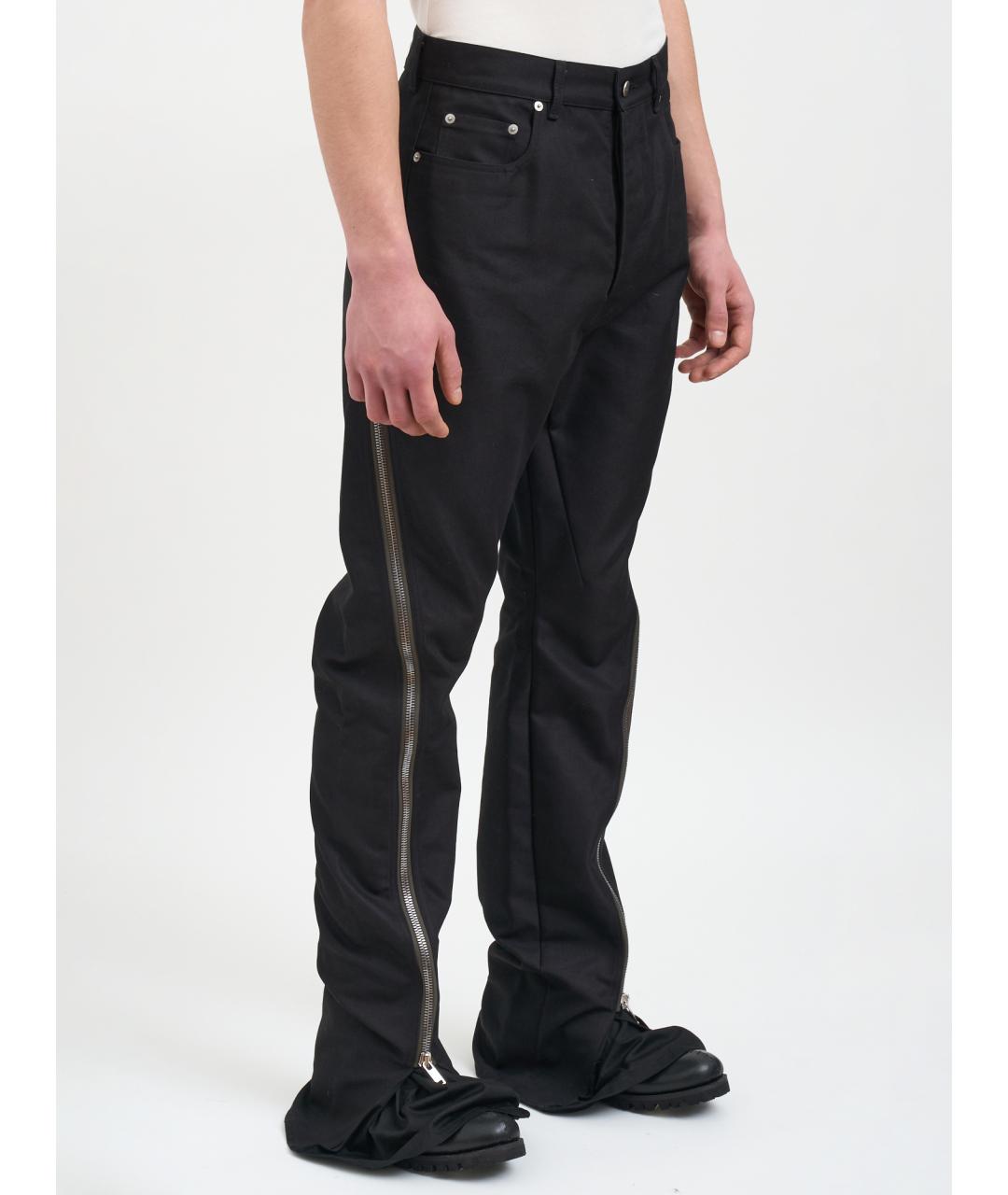 RICK OWENS Черные повседневные брюки, фото 3