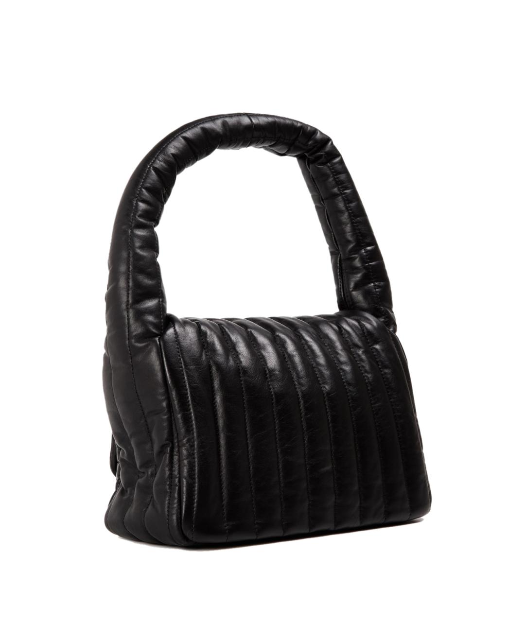 BALENCIAGA Черная кожаная сумка через плечо, фото 2