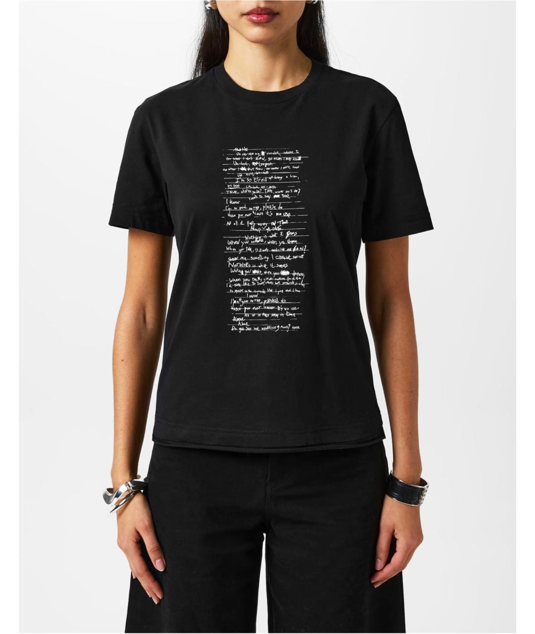 MONCLER Черная хлопковая футболка, фото 3