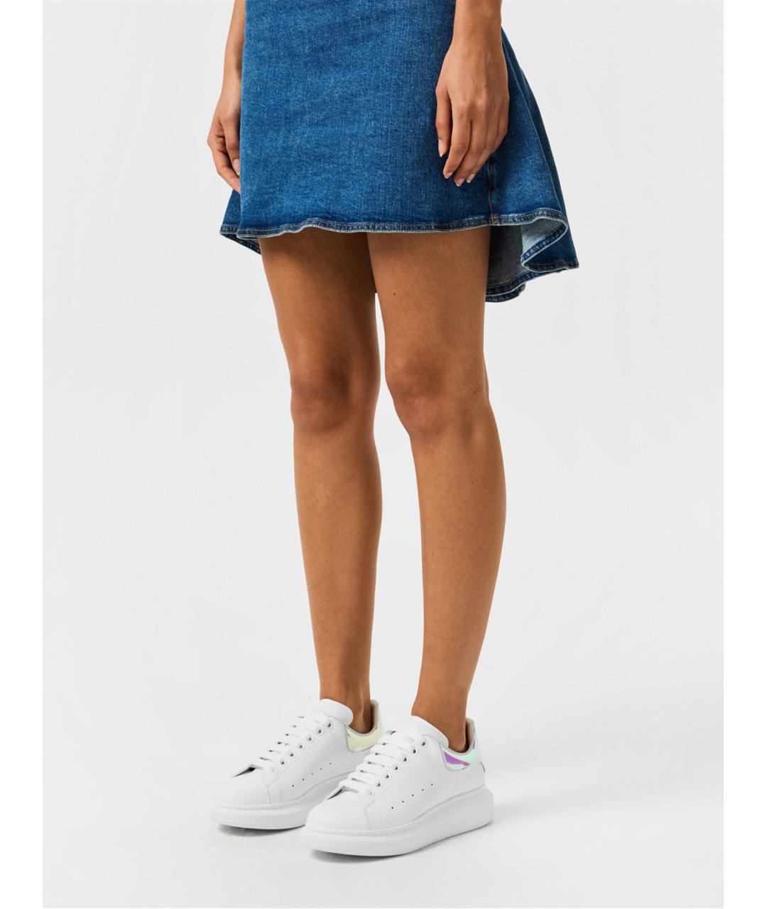 ALEXANDER MCQUEEN Белые кожаные кроссовки, фото 5