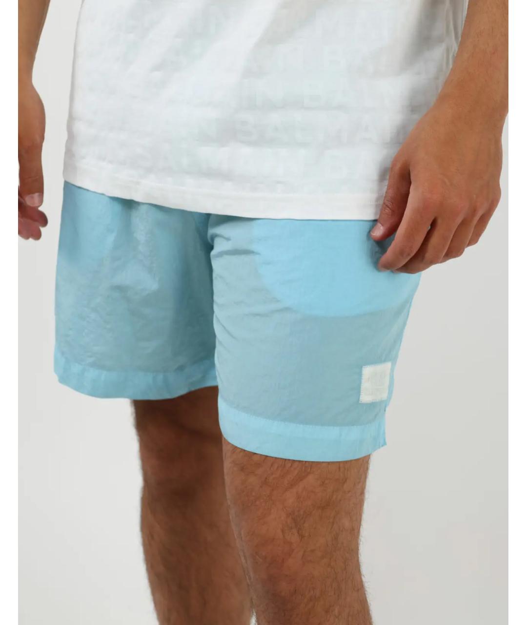 CP COMPANY Синие полиамидовые шорты, фото 3