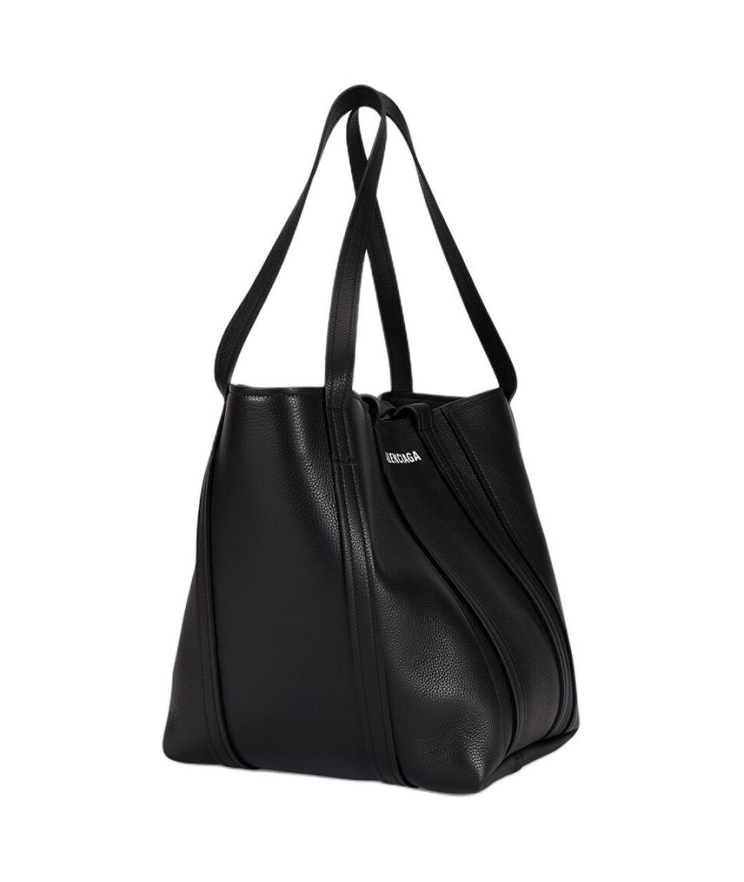 BALENCIAGA Черная кожаная сумка через плечо, фото 4