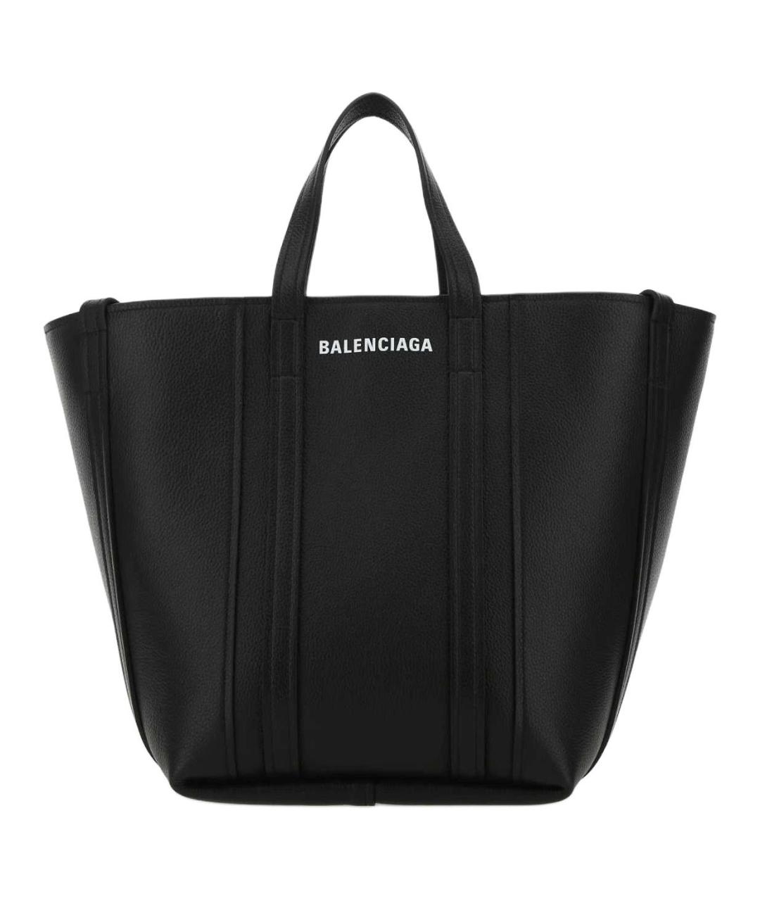 BALENCIAGA Черная кожаная сумка через плечо, фото 2