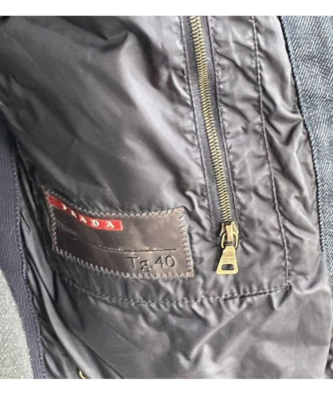 PRADA Темно-синяя деним куртка, фото 7