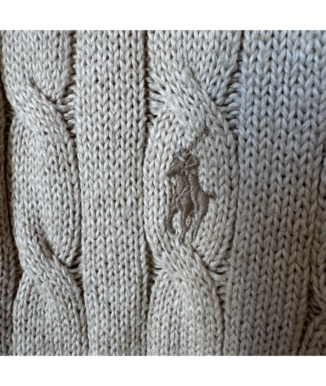 POLO RALPH LAUREN Бежевый хлопковый джемпер / свитер, фото 4