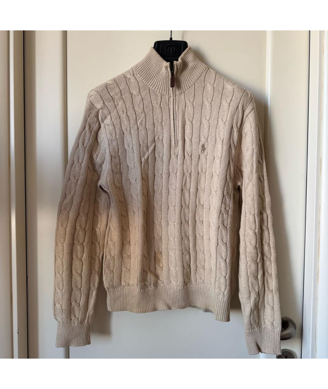 POLO RALPH LAUREN Бежевый хлопковый джемпер / свитер, фото 8