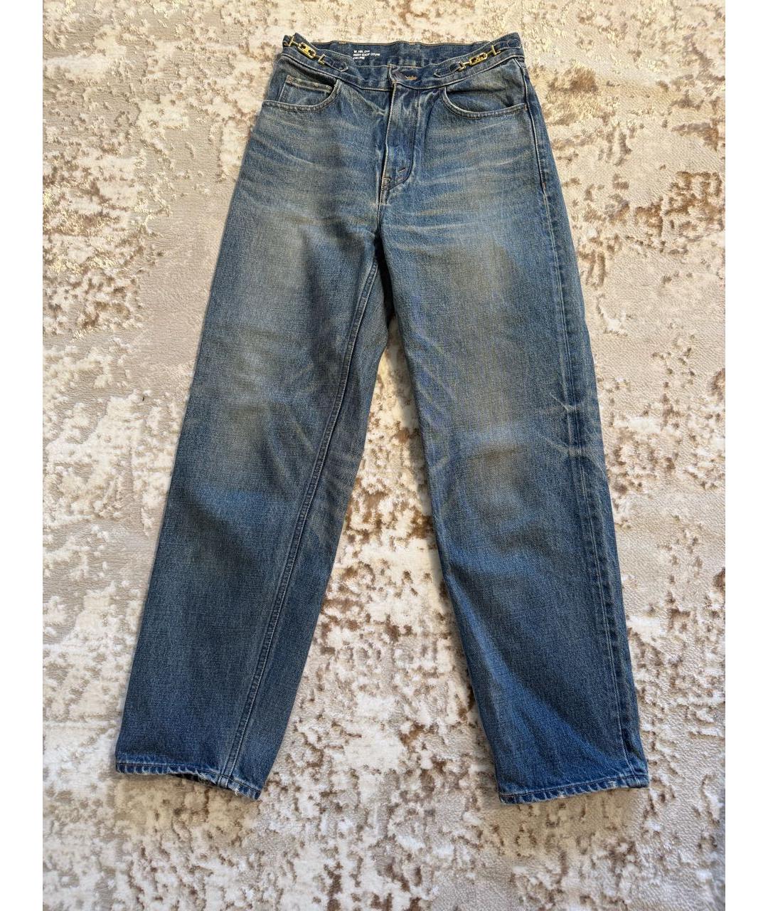 CELINE Голубые прямые джинсы, фото 9