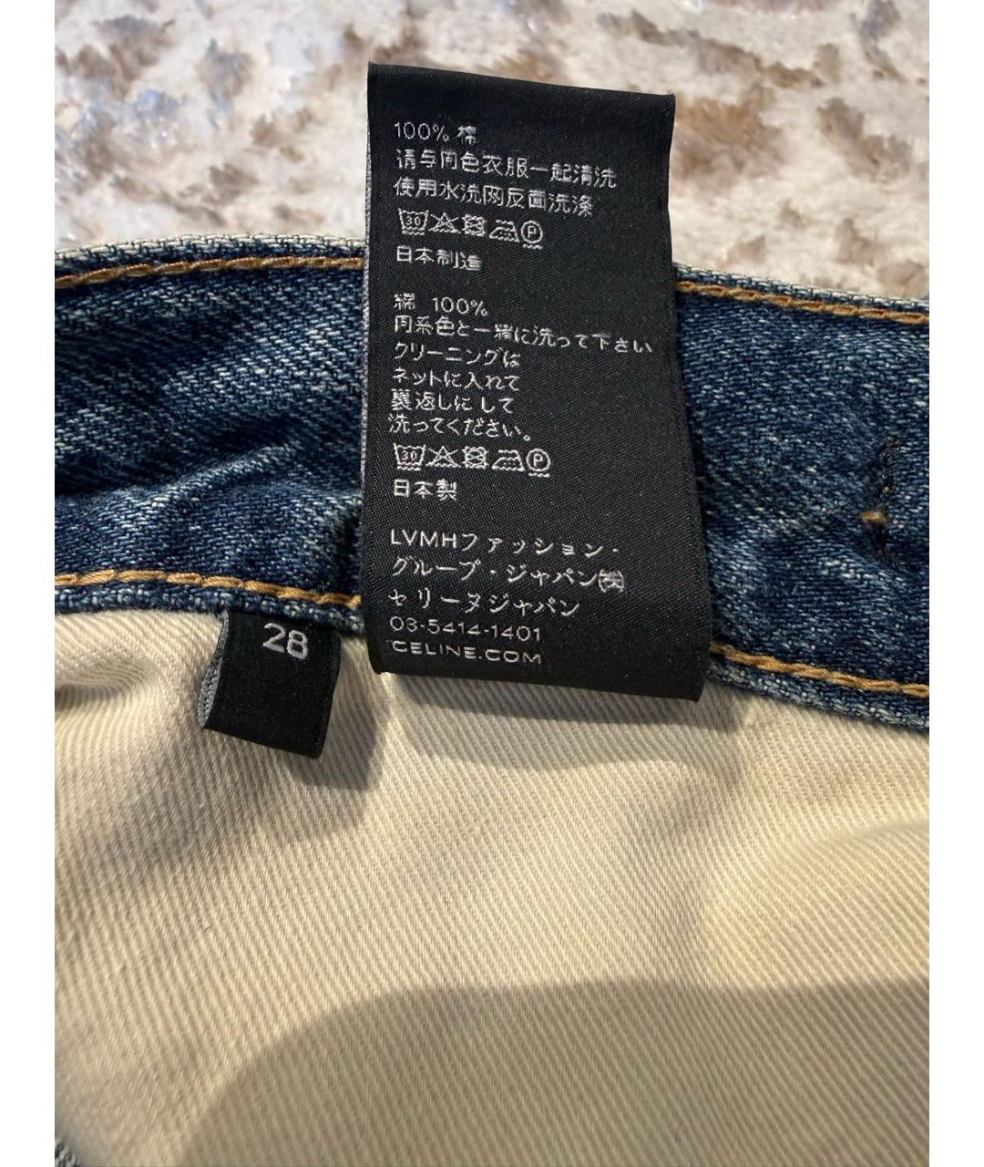 CELINE Голубые прямые джинсы, фото 7