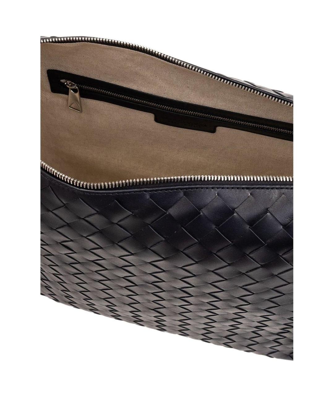 BOTTEGA VENETA Темно-синяя кожаная сумка на плечо, фото 3