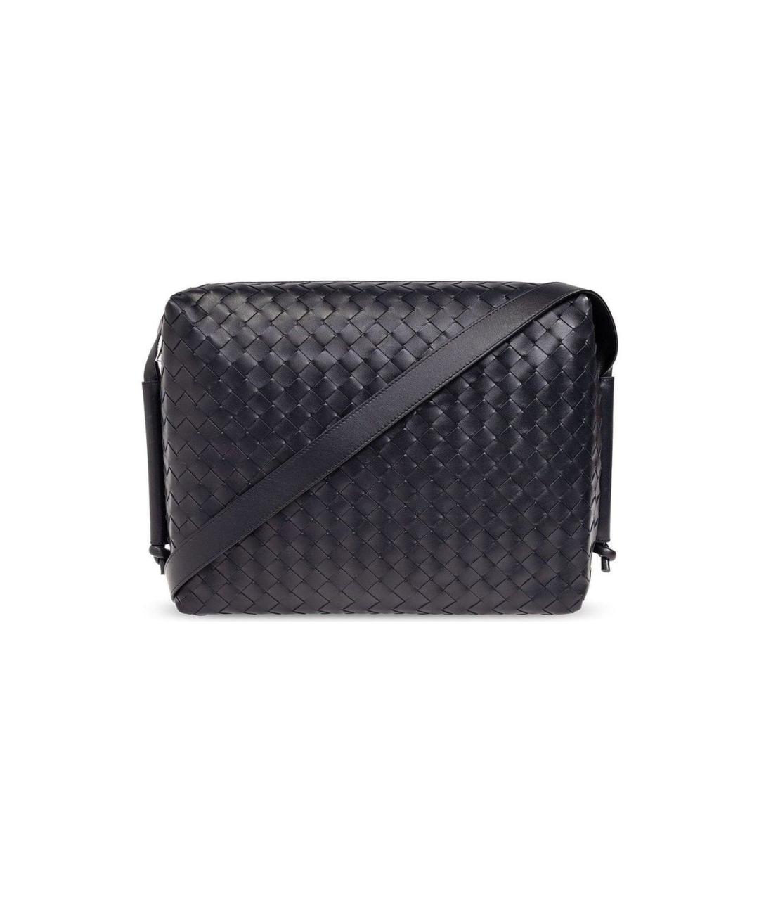 BOTTEGA VENETA Темно-синяя кожаная сумка на плечо, фото 1