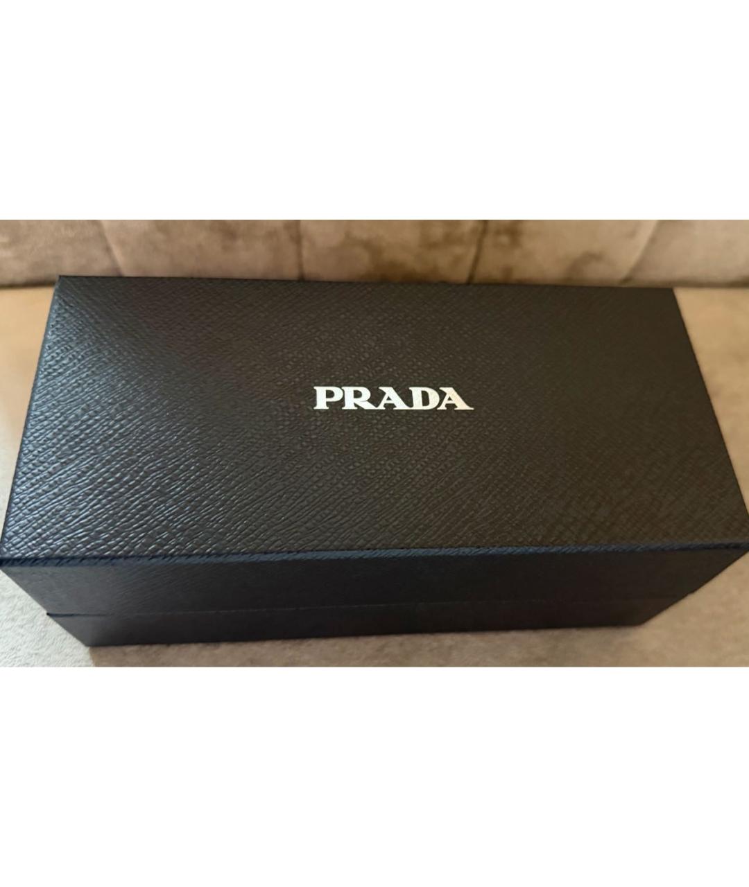 PRADA Черные пластиковые солнцезащитные очки, фото 4