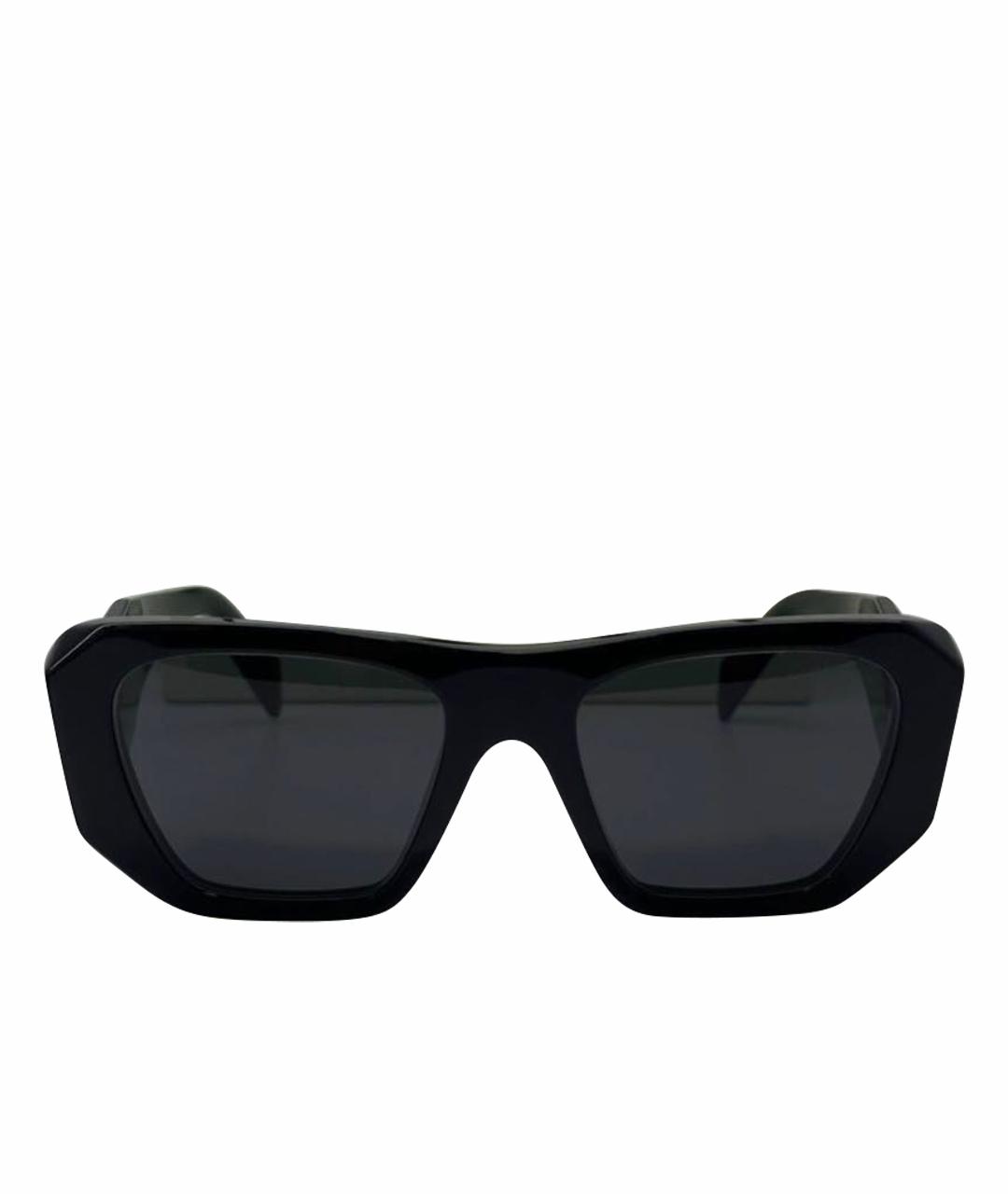 PRADA Черные пластиковые солнцезащитные очки, фото 1