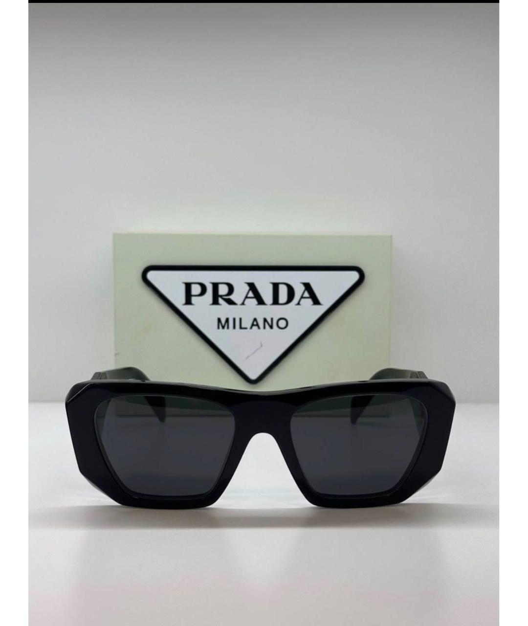 PRADA Черные пластиковые солнцезащитные очки, фото 6
