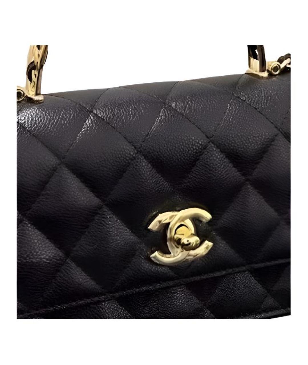 CHANEL Черная кожаная сумка через плечо, фото 4