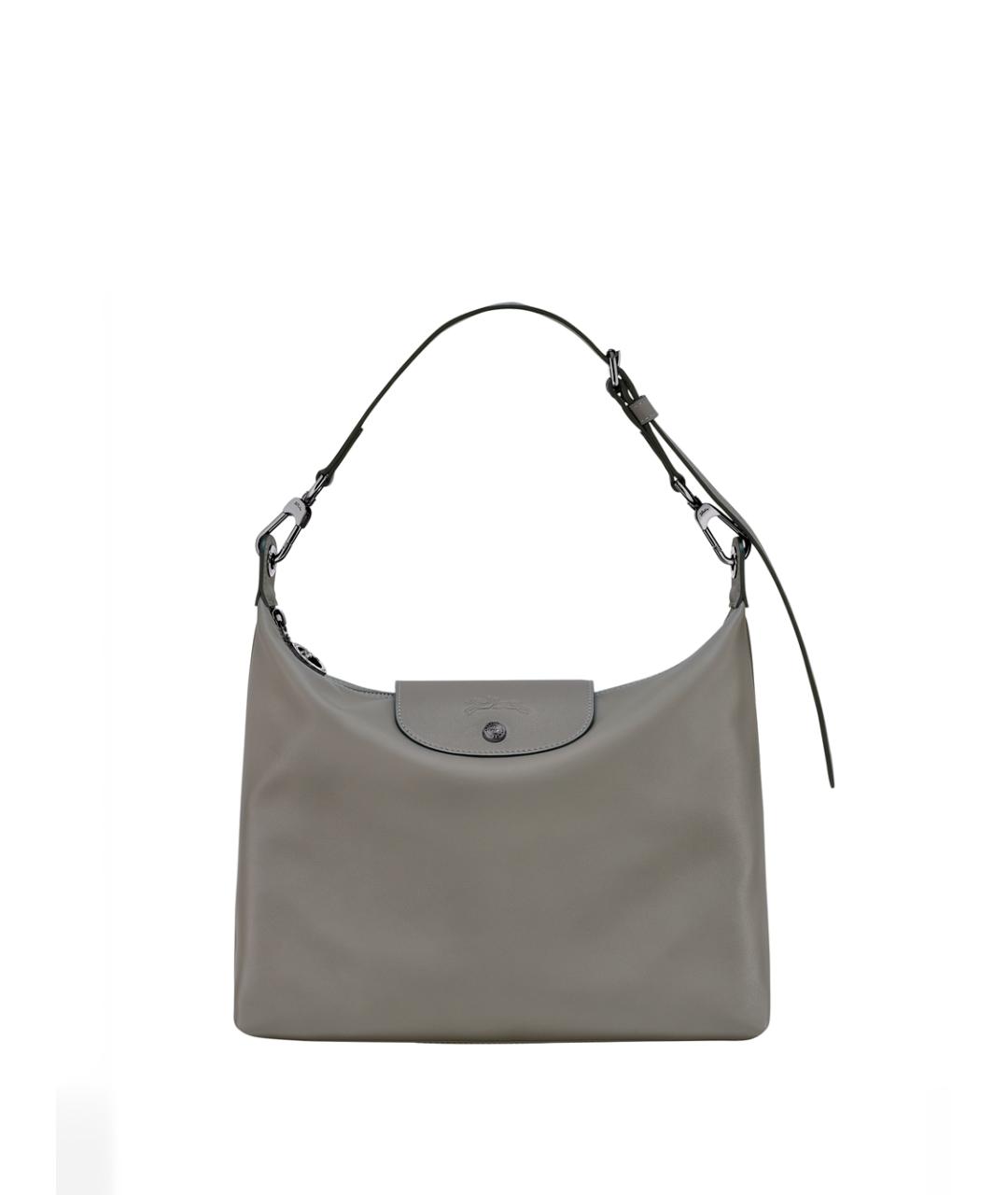 LONGCHAMP Серая кожаная сумка через плечо, фото 1