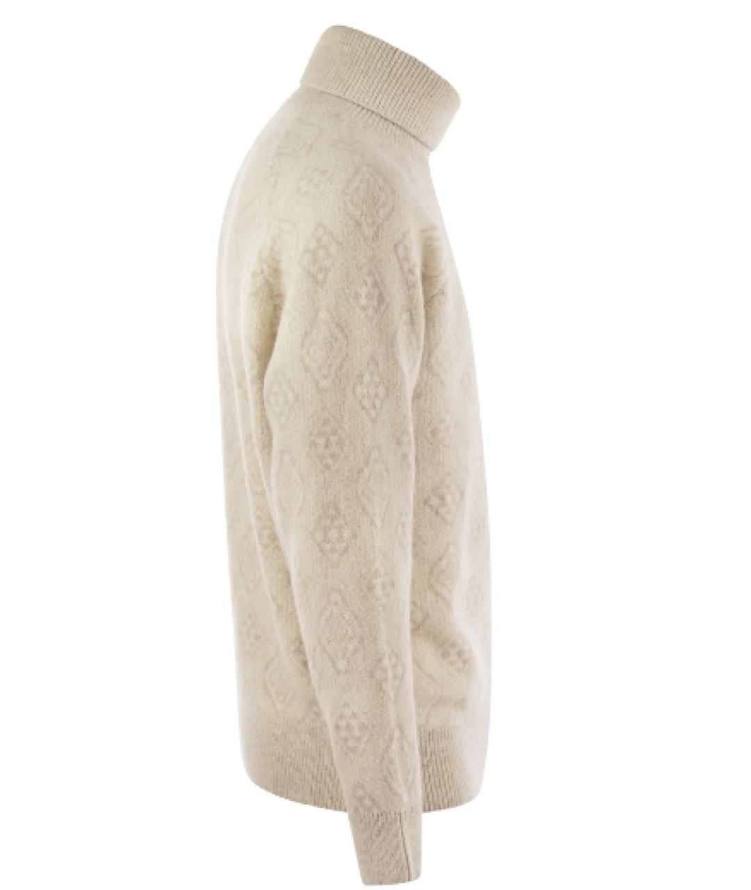 BRUNELLO CUCINELLI Белый шерстяной джемпер / свитер, фото 5