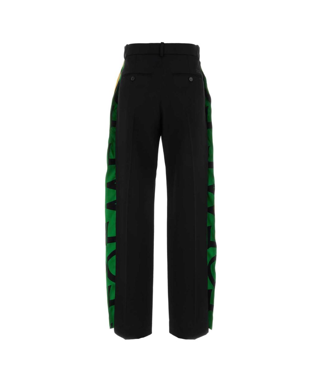 LOEWE Черные полиэстеровые прямые брюки, фото 2