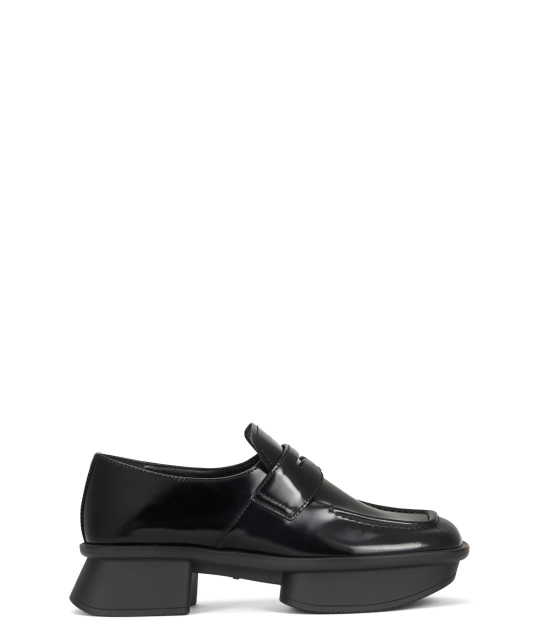 PRADA Черные кожаные лоферы, фото 1