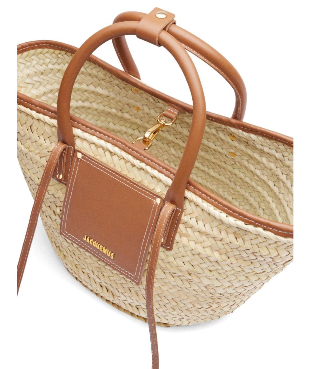 JACQUEMUS Пелетеная пляжная сумка, фото 5