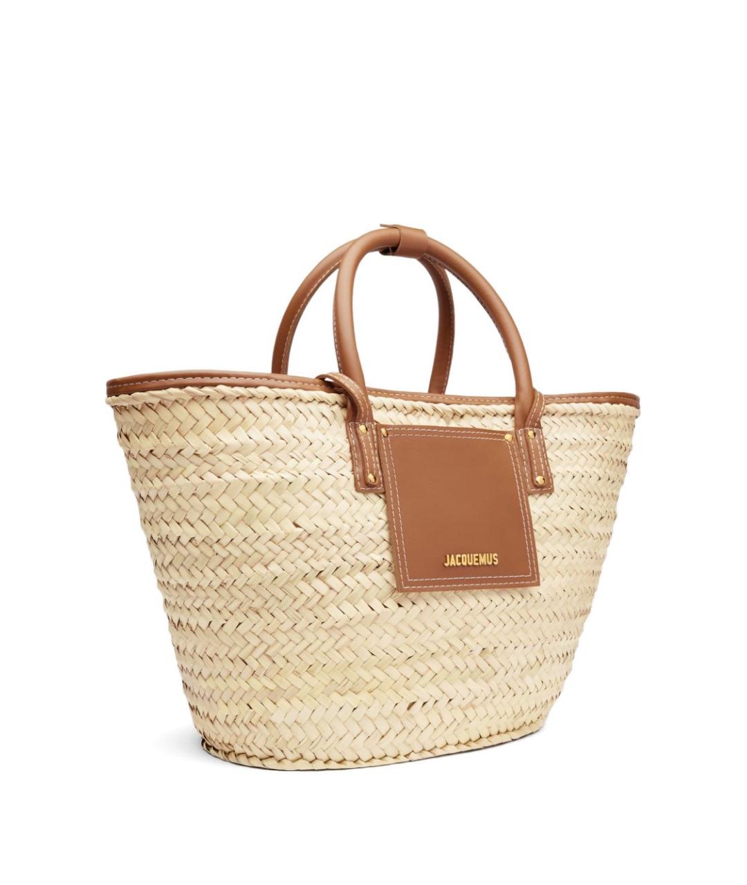 JACQUEMUS Пелетеная пляжная сумка, фото 2