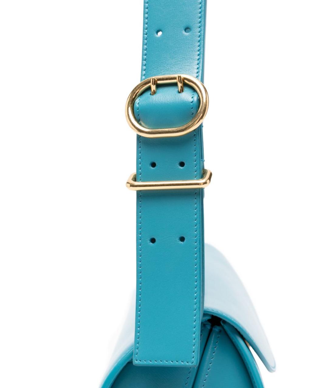 JIL SANDER Синяя кожаная сумка через плечо, фото 5