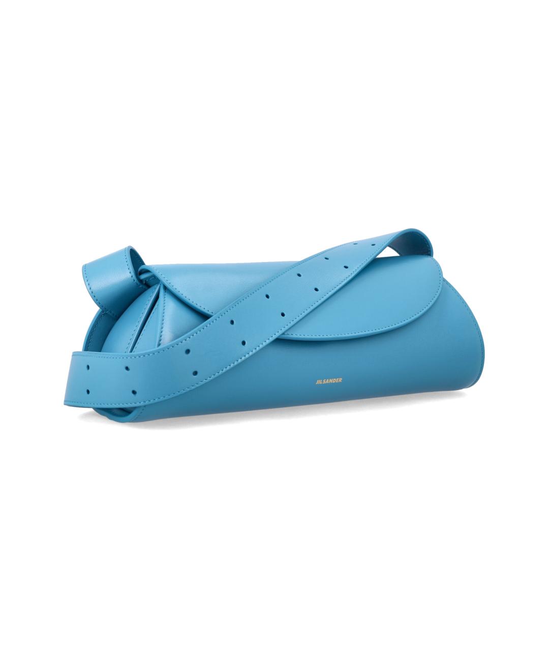 JIL SANDER Синяя кожаная сумка через плечо, фото 2