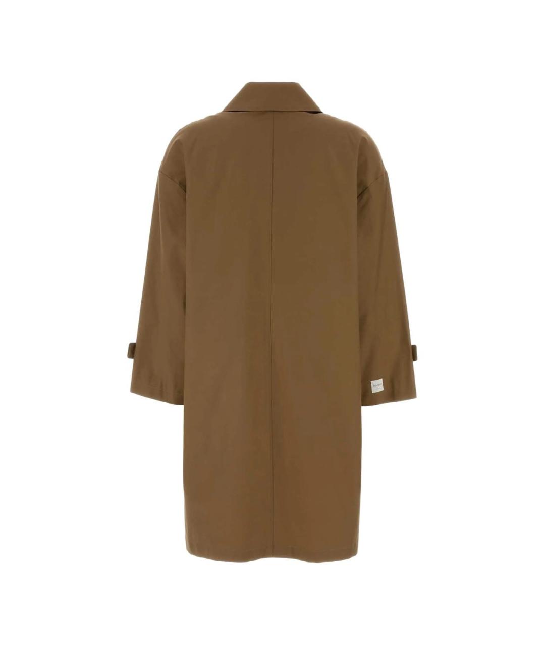 MAX MARA Коричневое хлопковое пальто, фото 2