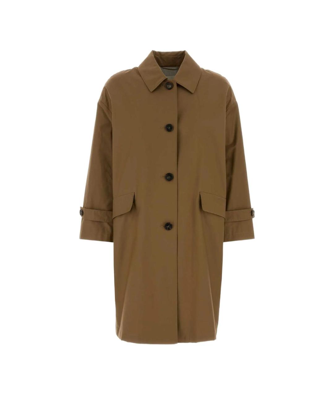 MAX MARA Коричневое хлопковое пальто, фото 1